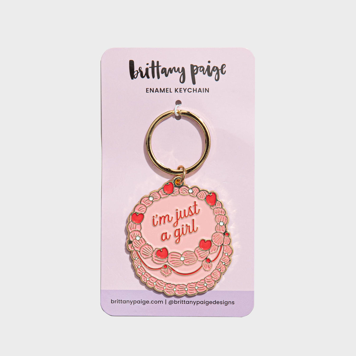 Just A Girl Vintage Cake Keychain Bag Charm