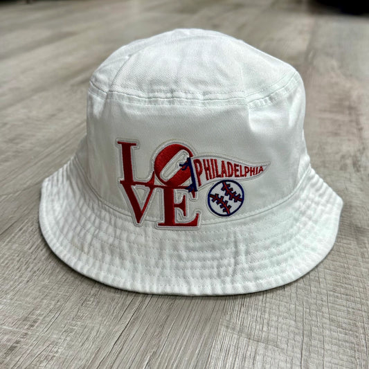 White Phillies Bucket Hat