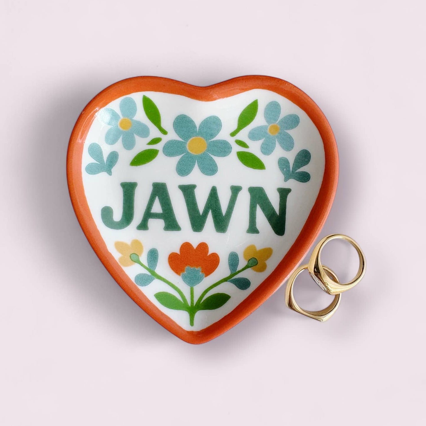 Jawn Heart Shaped Ceramic Trinket Tray