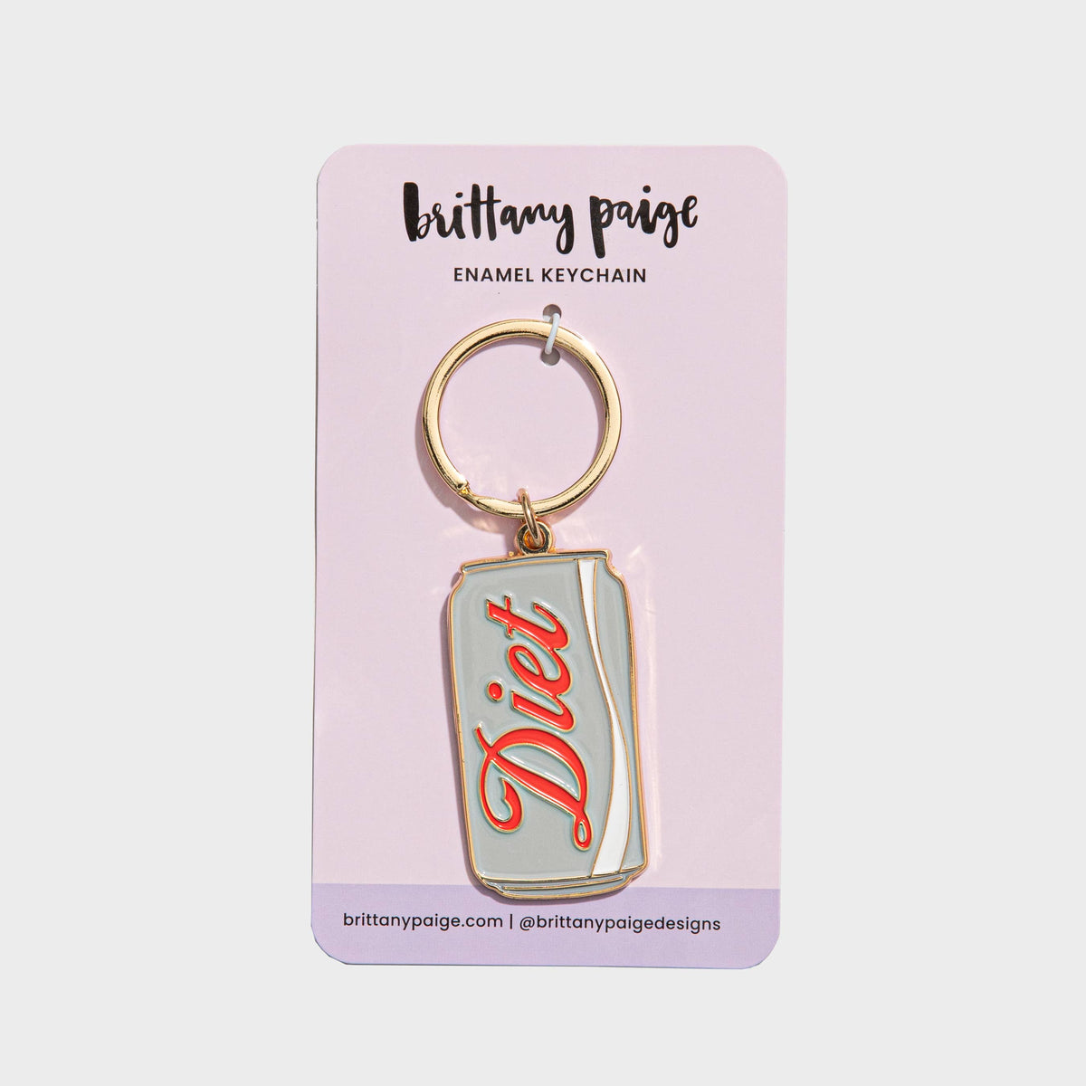 Diet Coke Can Enamel Keychain/Bag Charm