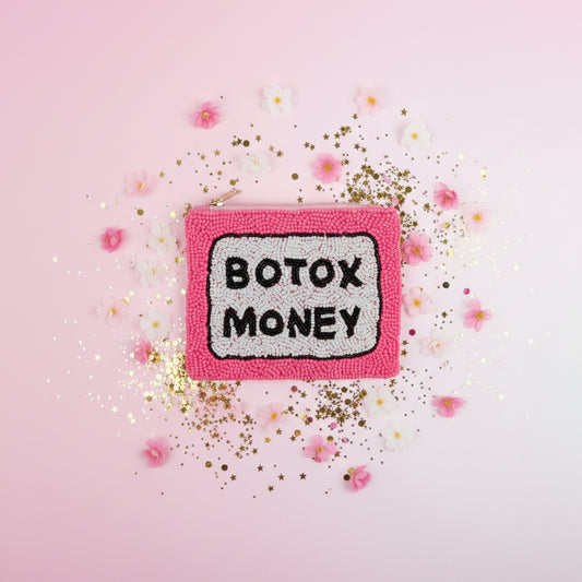 Botox Money Beaded Coin Purse