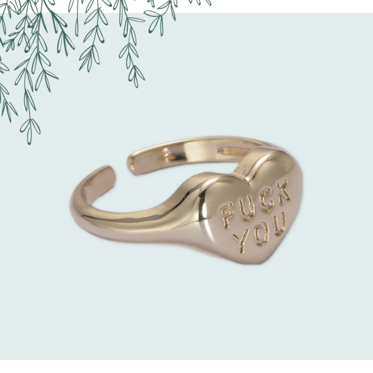 "Fuck You" Heart Ring