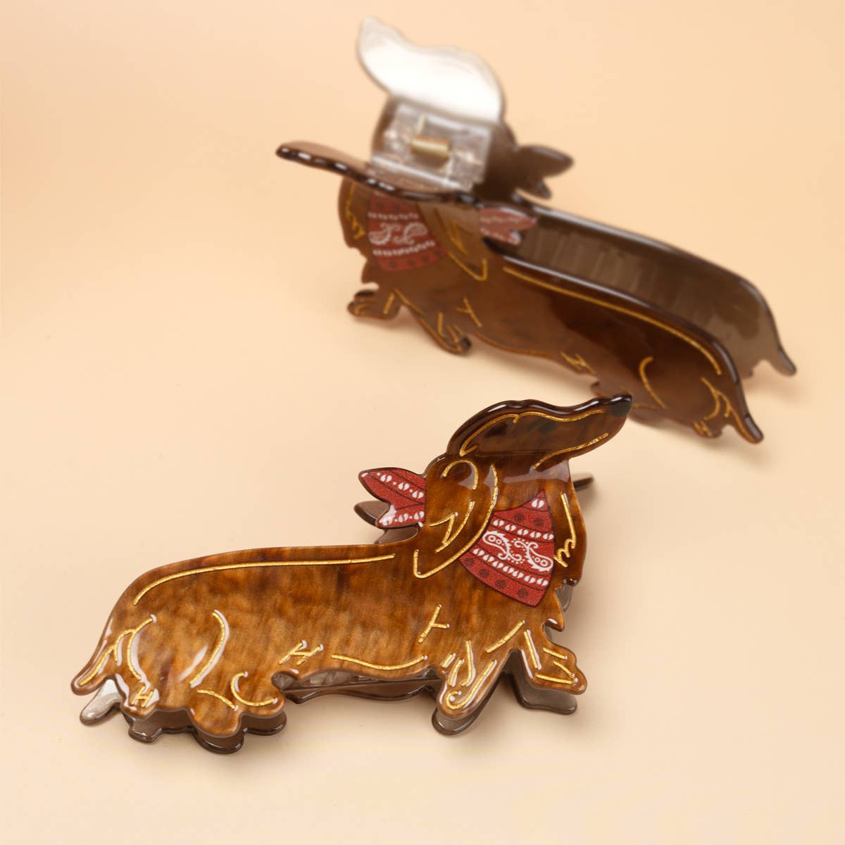 Bandana Dachshund Claw Clip