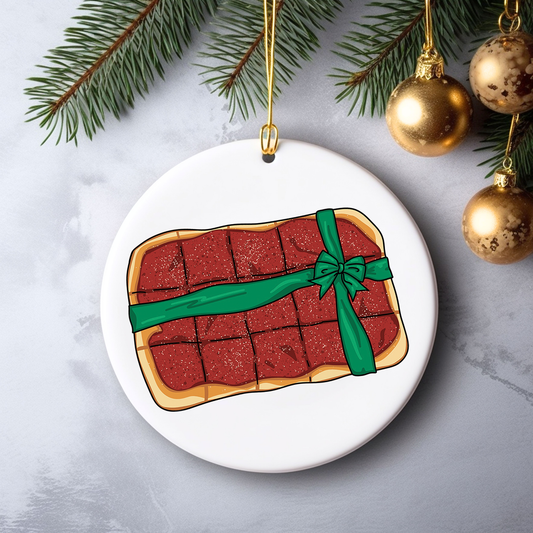 Philly Tomato Pie Christmas Ornament
