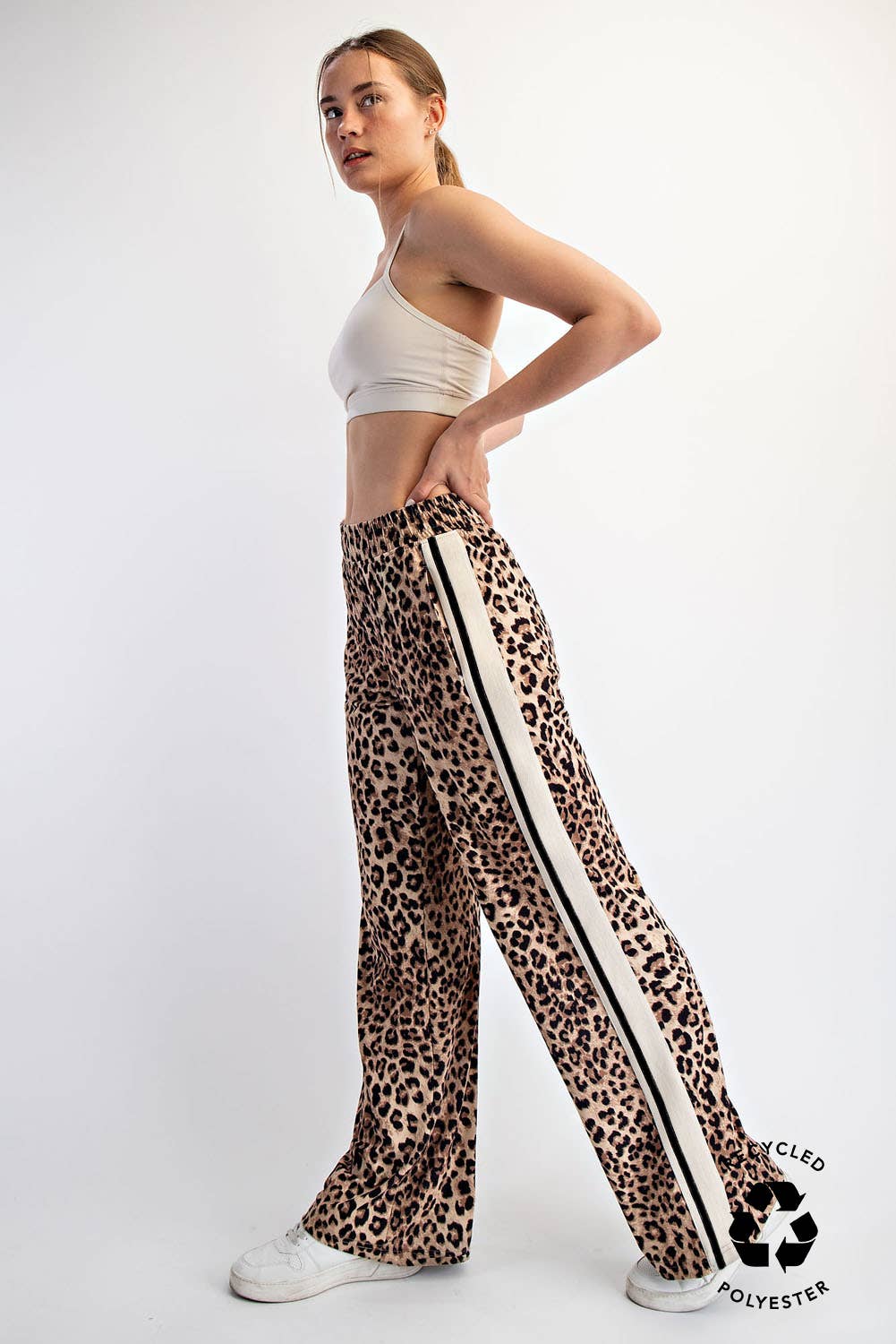 Satin Leopard Track Pant