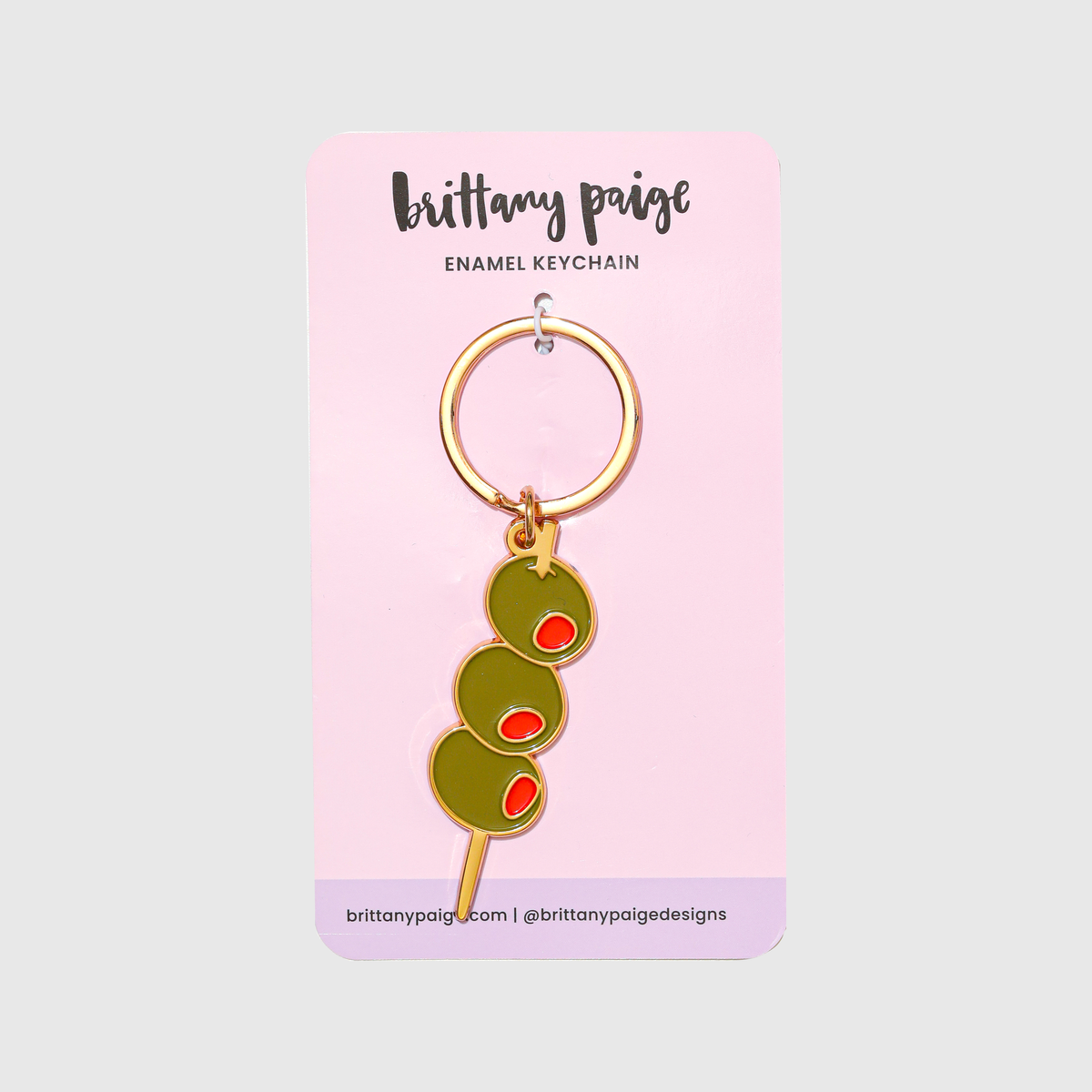 Olive Keychain Bag Charm