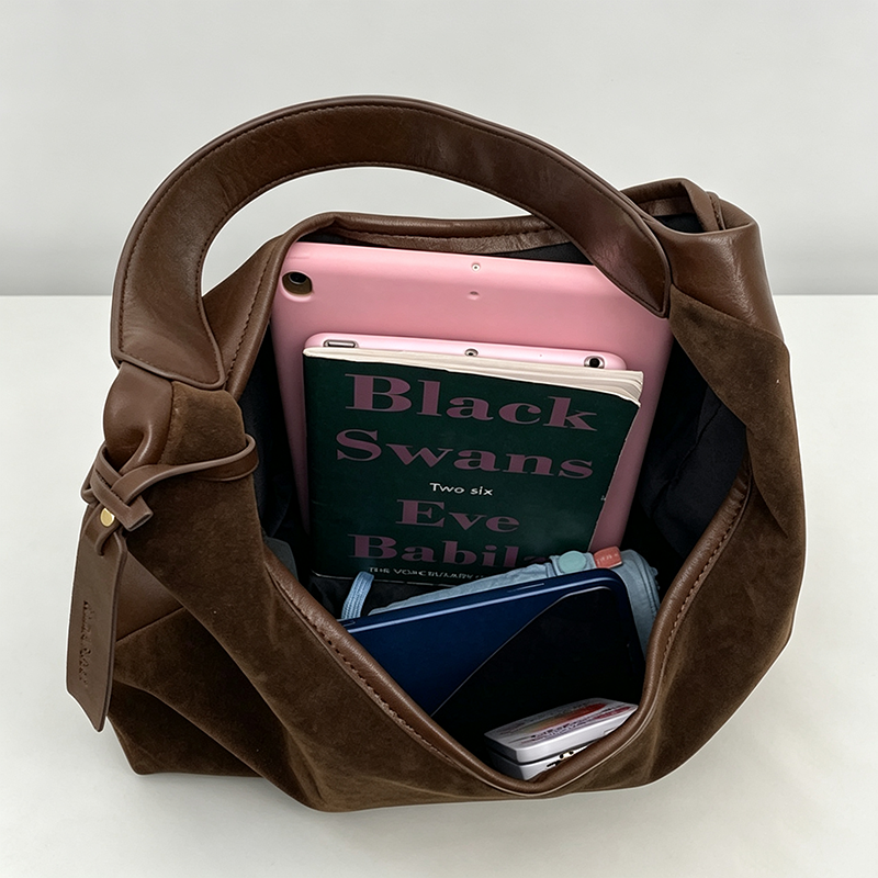 Brown Suede Hobo Purse
