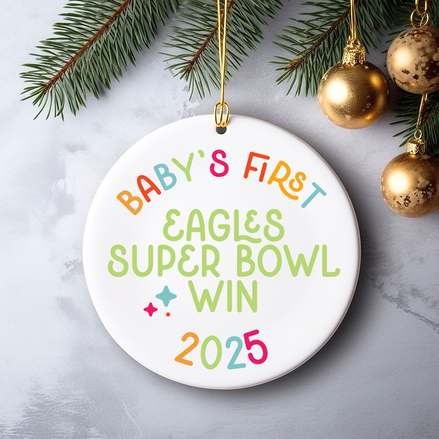 Baby's First SB Win Ornament