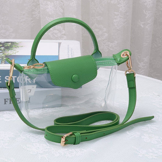 Clear Game Day Top Handle Bag With Strap
