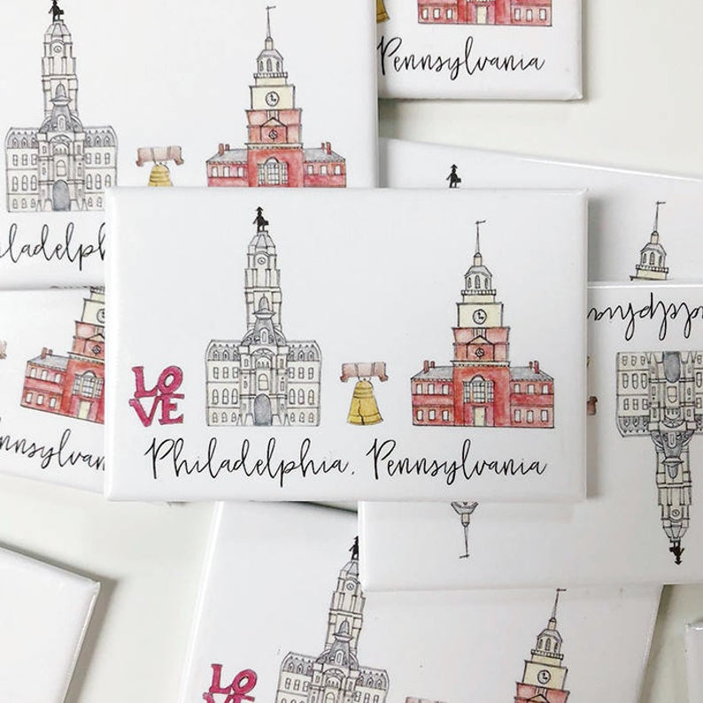Philadelphia, Pennsylvania Skyline Magnet