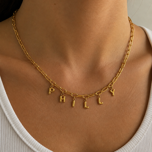 Philly Bubble Chain Link Necklace